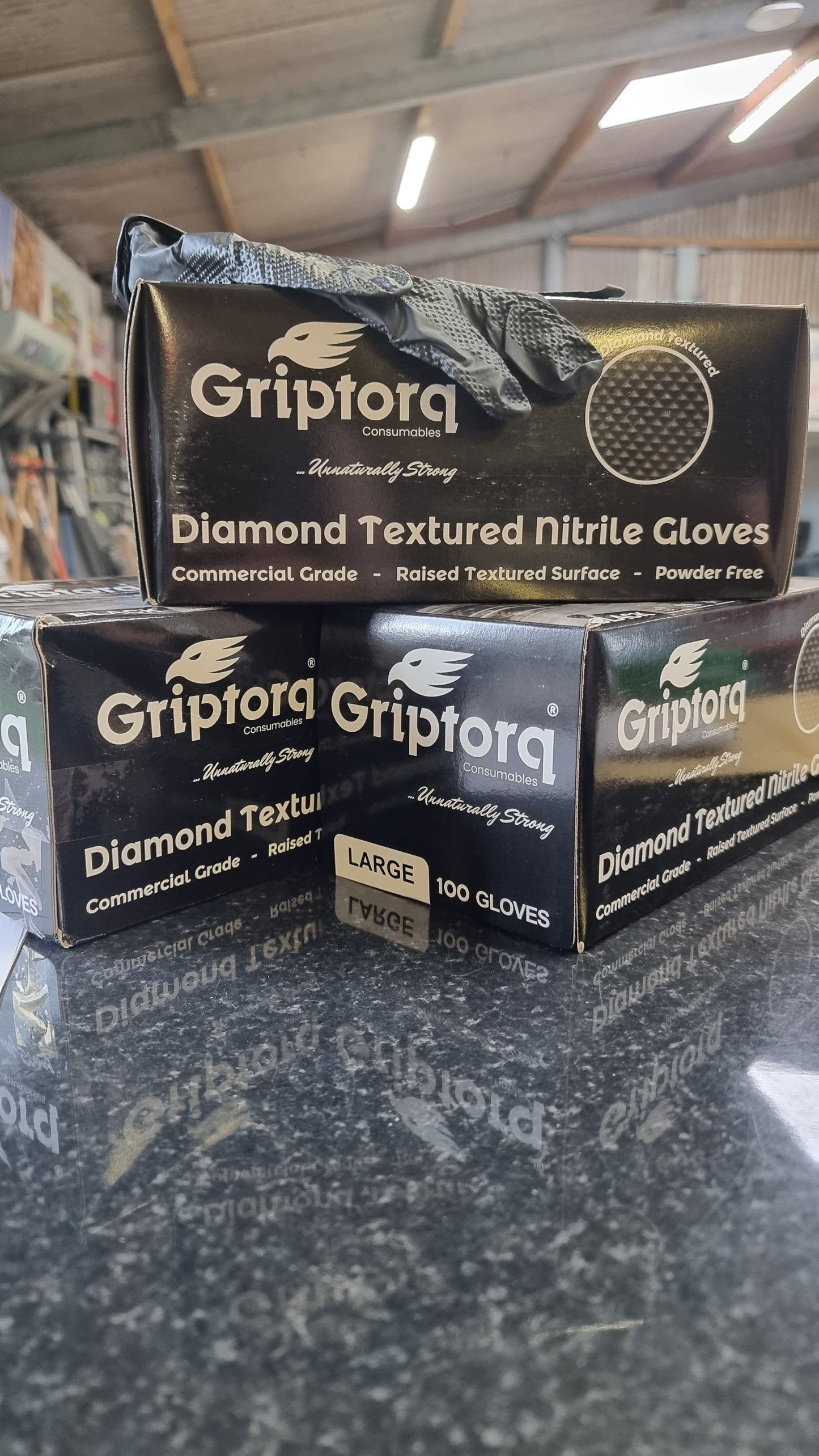 Griptorq Diamond Textured Nitrile Gloves