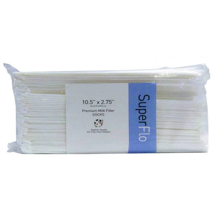 SupaFlow Milk Filter Socks 12.5 x 2.25" (100 Pack)