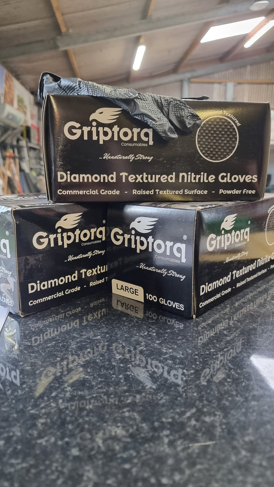 Griptorq Diamond Textured Nitrile Gloves