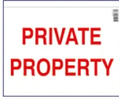 PRIVATE PROPERTY SIGN