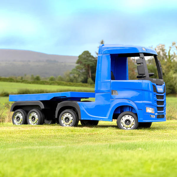 Official Scania Blue 24V Ride-On Truck & Trailer