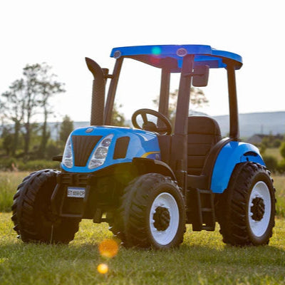 New Holland 24V Electric Tractor Kids Ride On with Trailer
