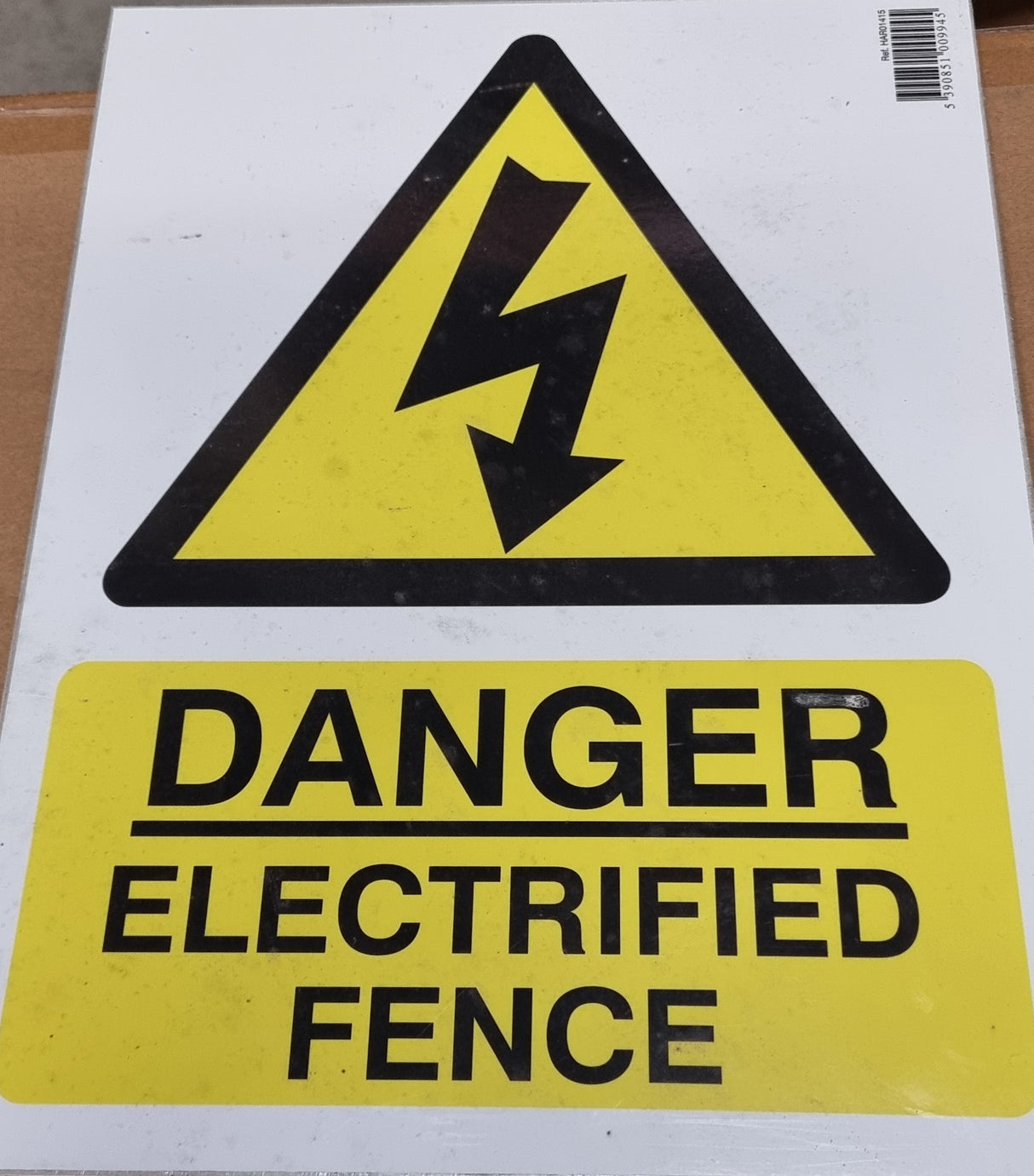 WARNING ELECTRIC FENCE SIGN