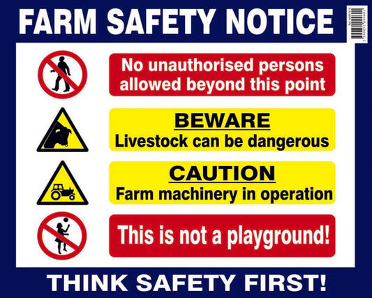 Farm Safety Notice Signs
