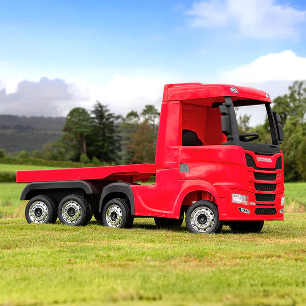 Official Scania 24V Red Ride-On Truck & Trailer