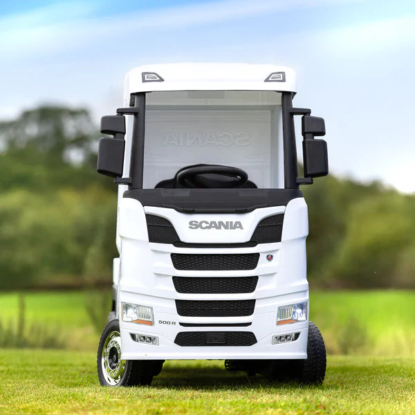 Official Scania 24V White Ride-On Truck & Trailer